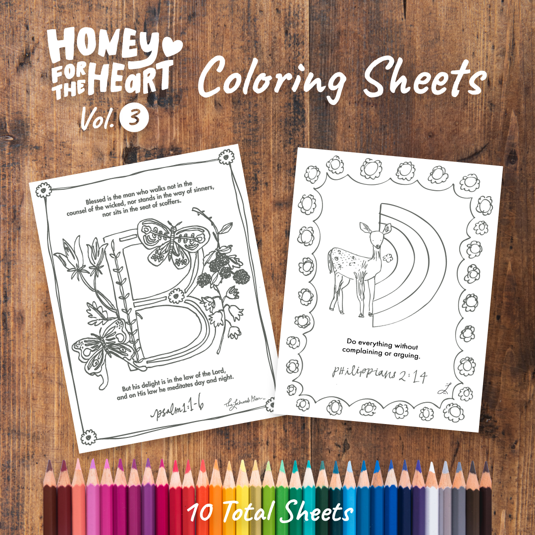 Honey for the Heart, Vol. 3 Coloring Pages (Digital Download)