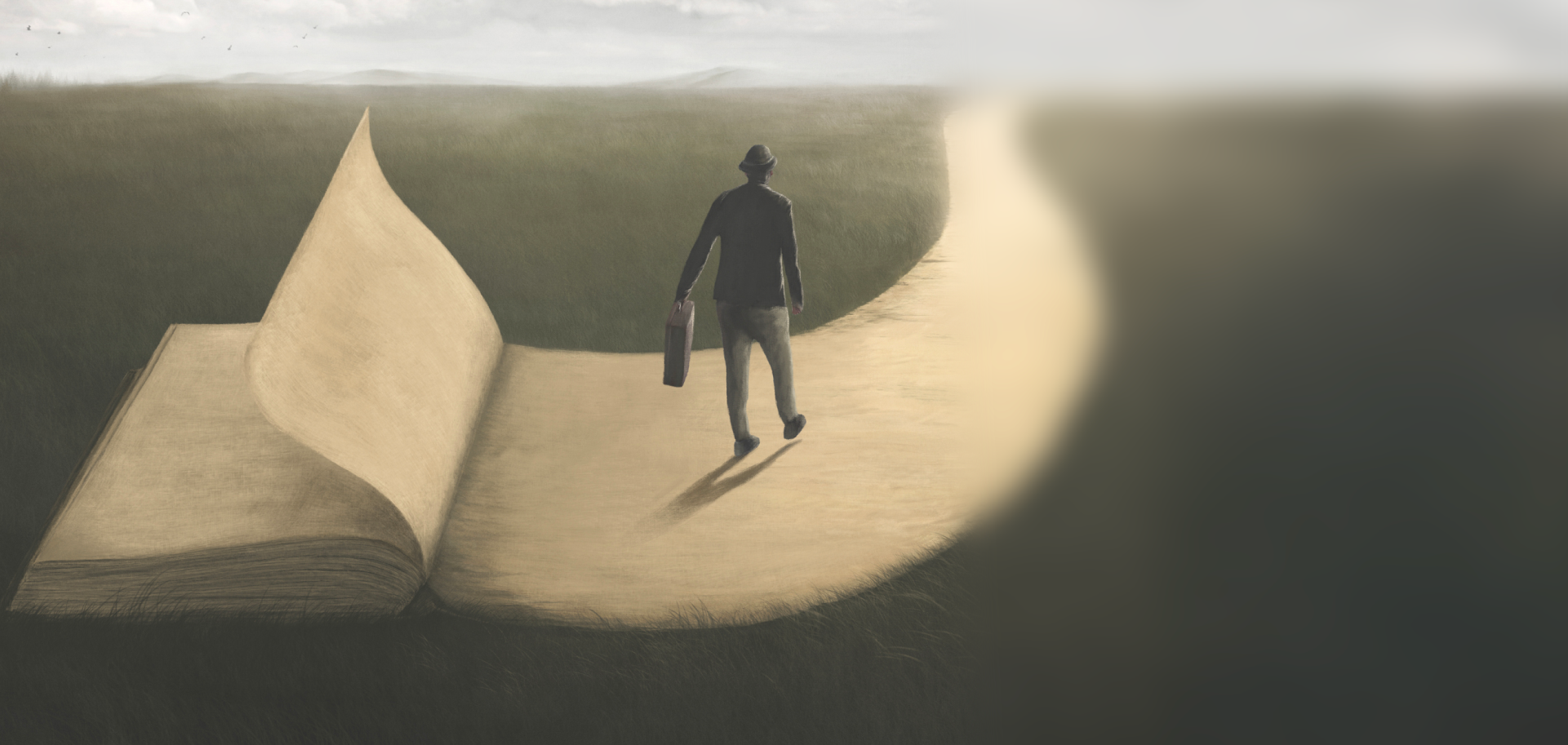 Every Journey Man Walking Down Path