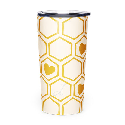 Honey for the Heart Honey Comb Tumbler Logo